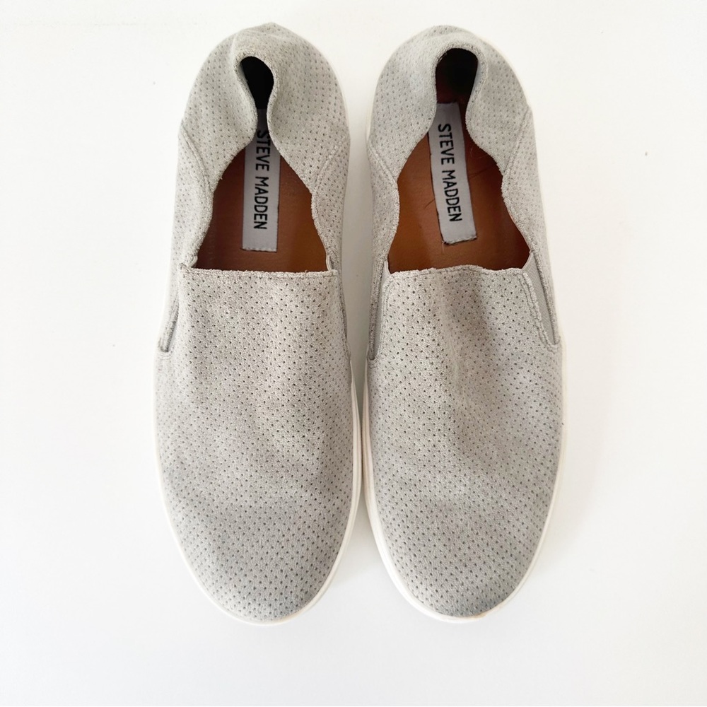 Steve Madden Suede Perforated Fayna Slip-On Sneakers size 8.5